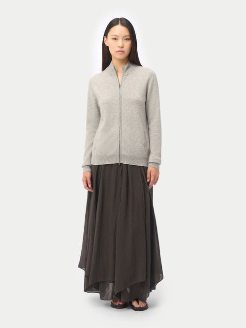 Gobi Cashmere Full-zip Cashmere Cardigan In Gray
