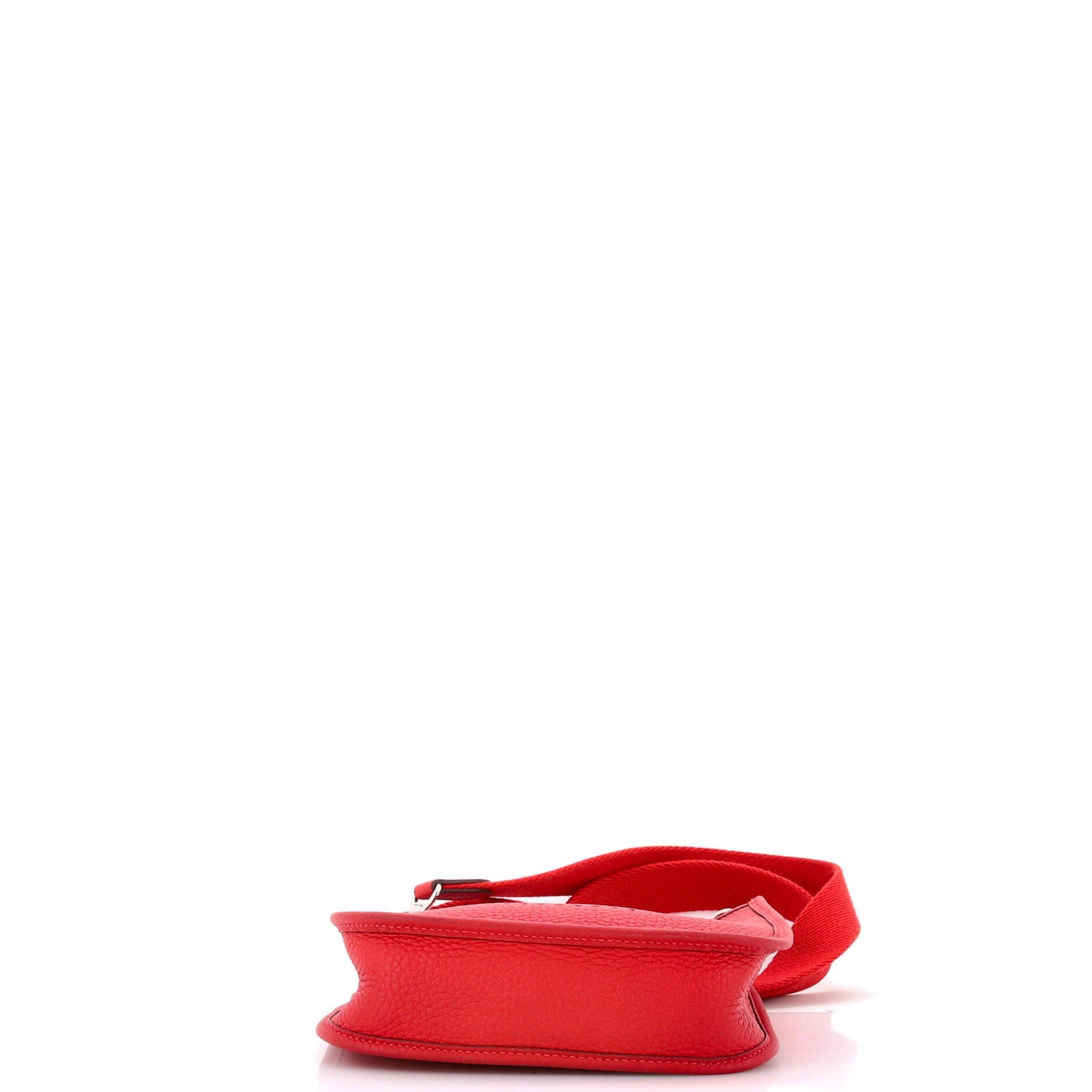 Pre-Owned Hermes Evelyne Bag Gen III Clemence TPM, Alternate, color, Rouge Casaque