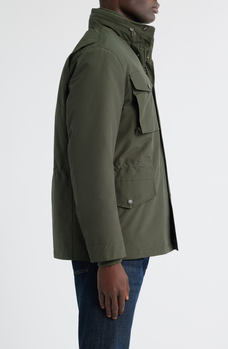 Schott NYC Waterproof Cotton Blend 2-in-1 Jacket, Alternate, color, Olive