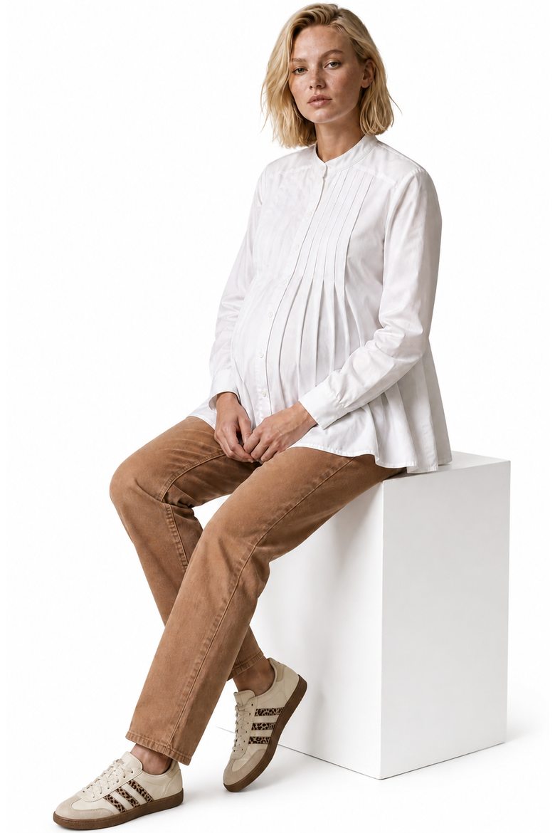 Maternity Pants Regular Fit Isae, Alternate, color, Camel