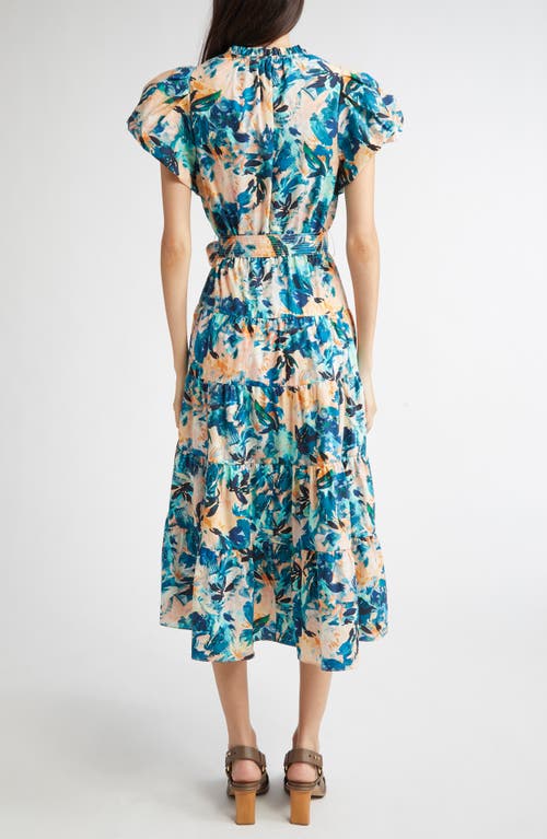 Ulla Johnson Ottilie Puff Sleeve Cotton Maxi Dress In Delphinium