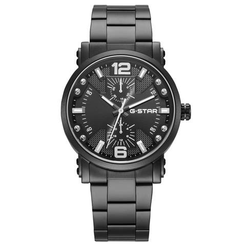 Rovic - 42mm, Gray Dial, Black Stainless Steel Bracelet Watch