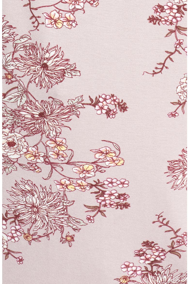 Daniel Rainn Floral Print Swiss Dot Top, Alternate, color, D365N MAUVE