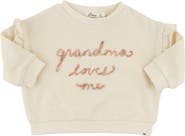 oh baby! Ruffle Slouch Grandma Loves Me Sweatshirt