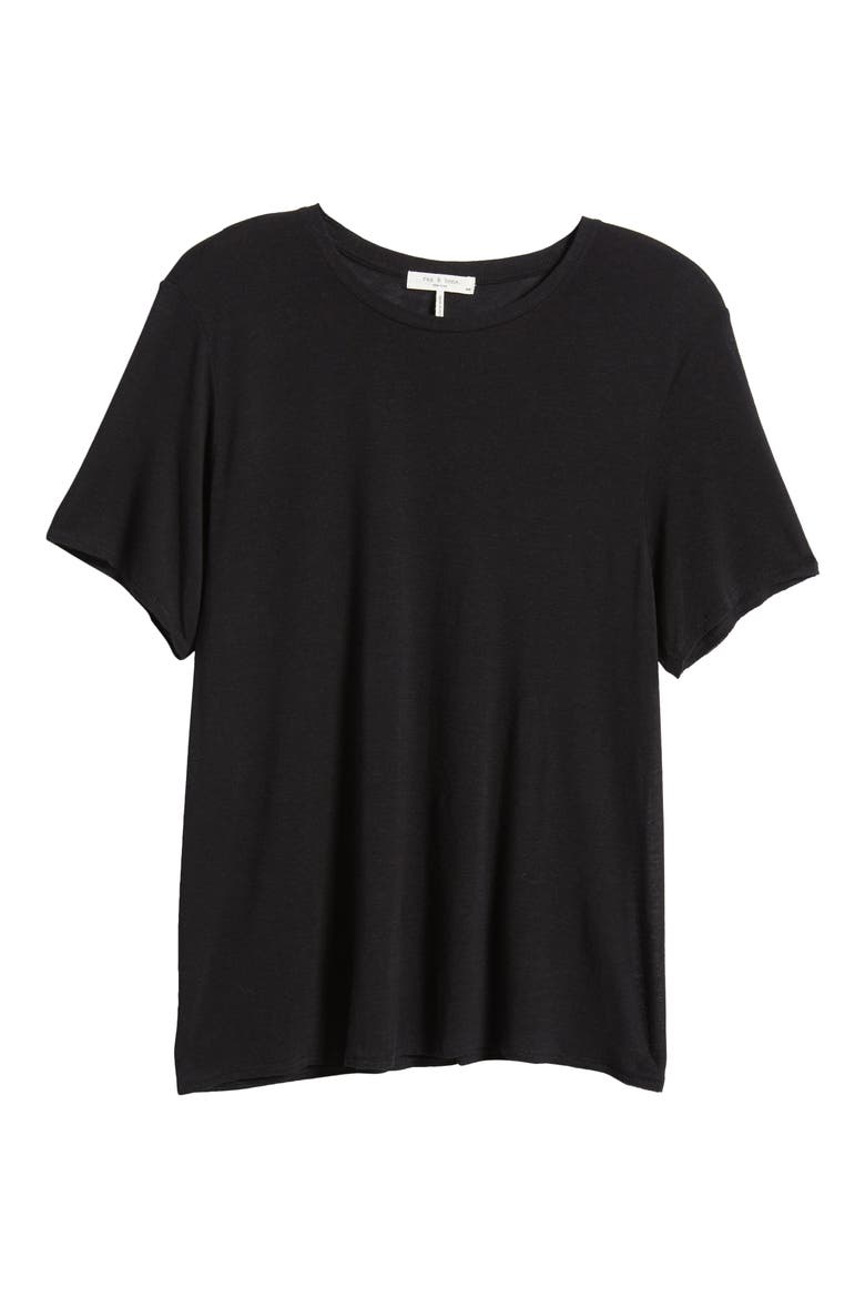 Michal Stripe T-Shirt, Alternate, color, BLACK
