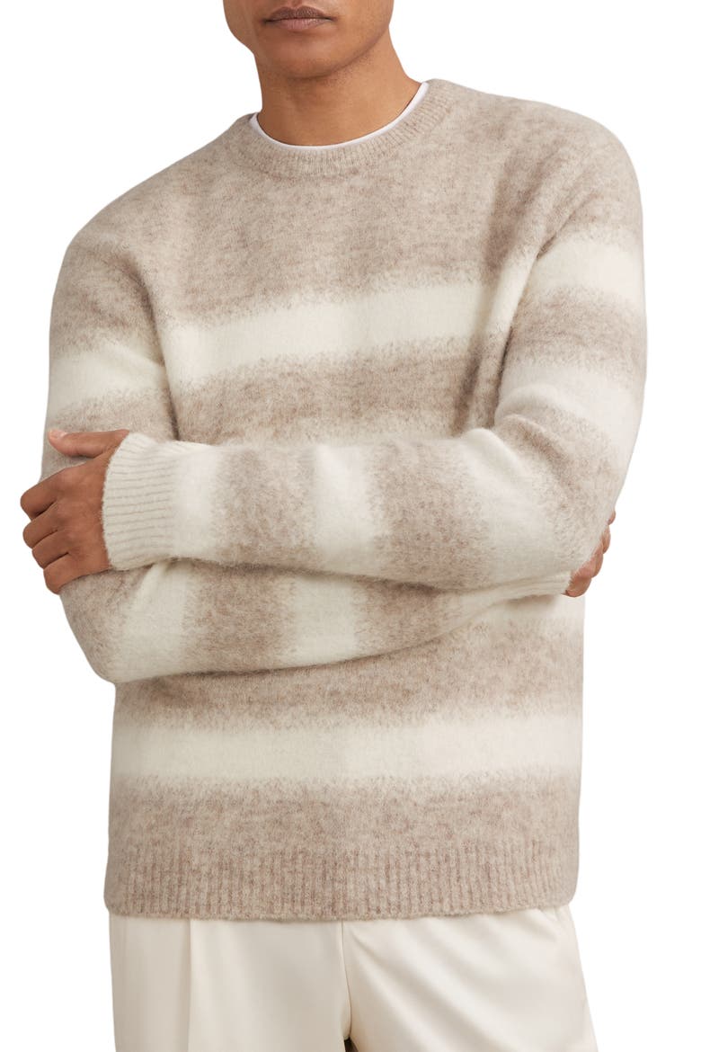 Piers Wool & Alpaca Blend Sweater, Main, color, OATMEAL/WHITE