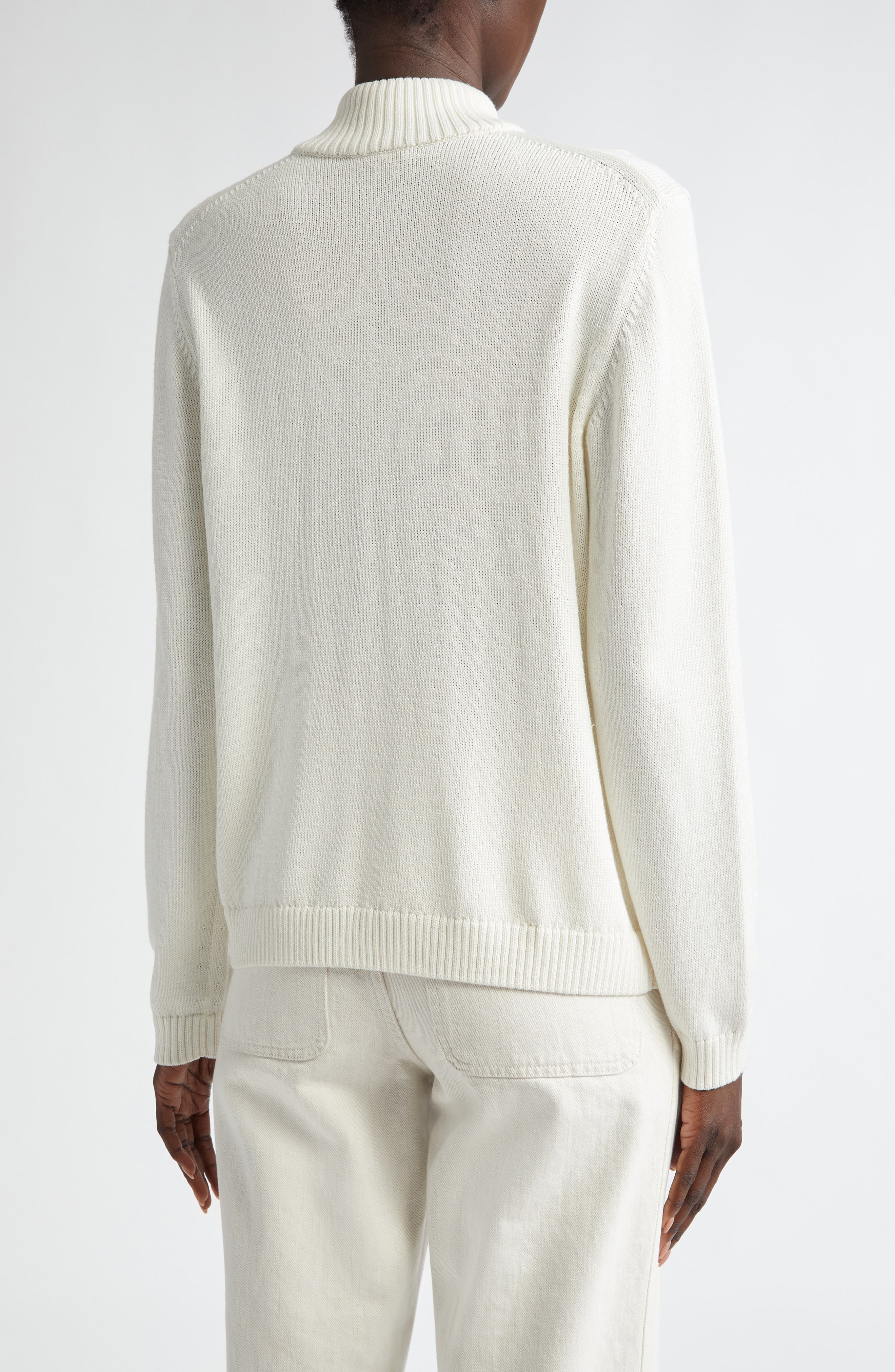 Cotton & Silk Knit Bomber Jacket - image 4
