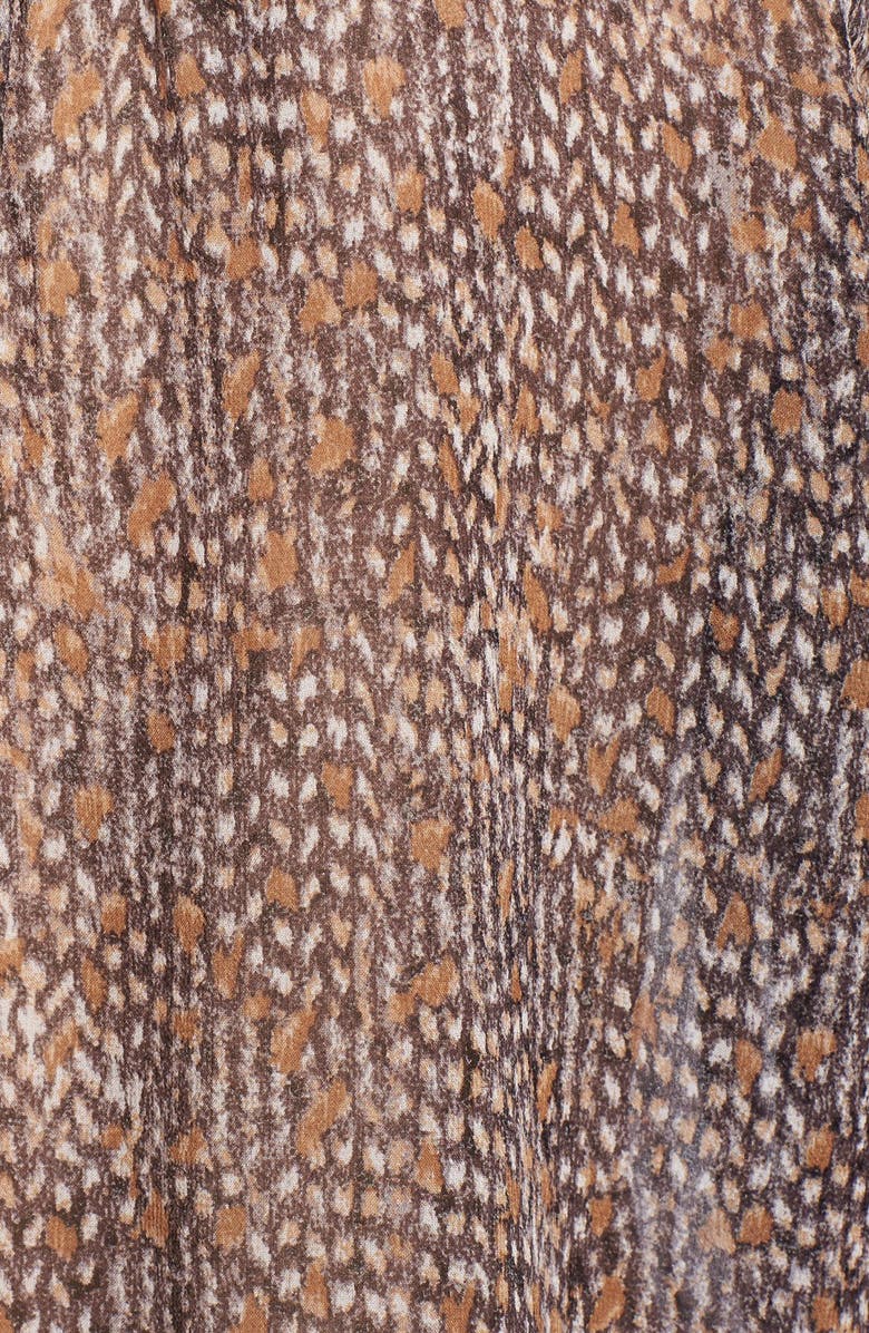 Joie 'Suzetta' Split Neck Print Silk Blouse, Alternate, color, 