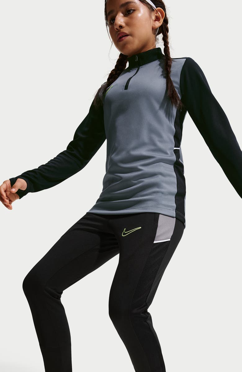 Nike Kids' Academy Dri-FIT Soccer Pants, Alternate, color, Black/ Grey/ Hot Punch/ Volt