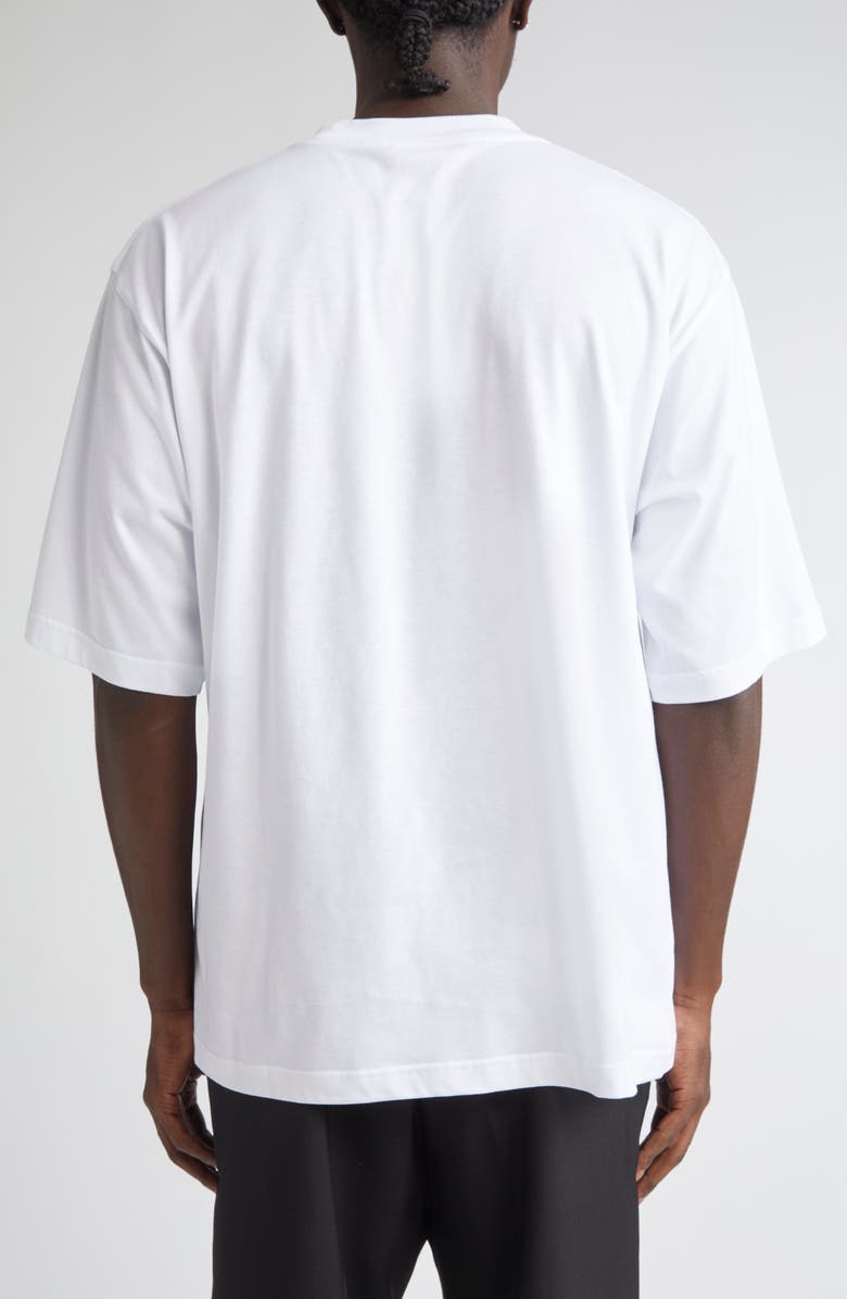 Marni Logo Tag Cotton T-Shirt, Alternate, color, Lily/ White