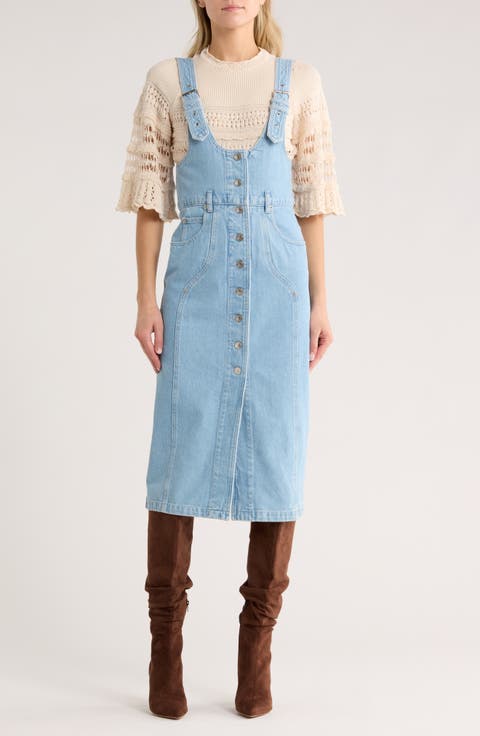 Filipine Pinafore Denim Dress