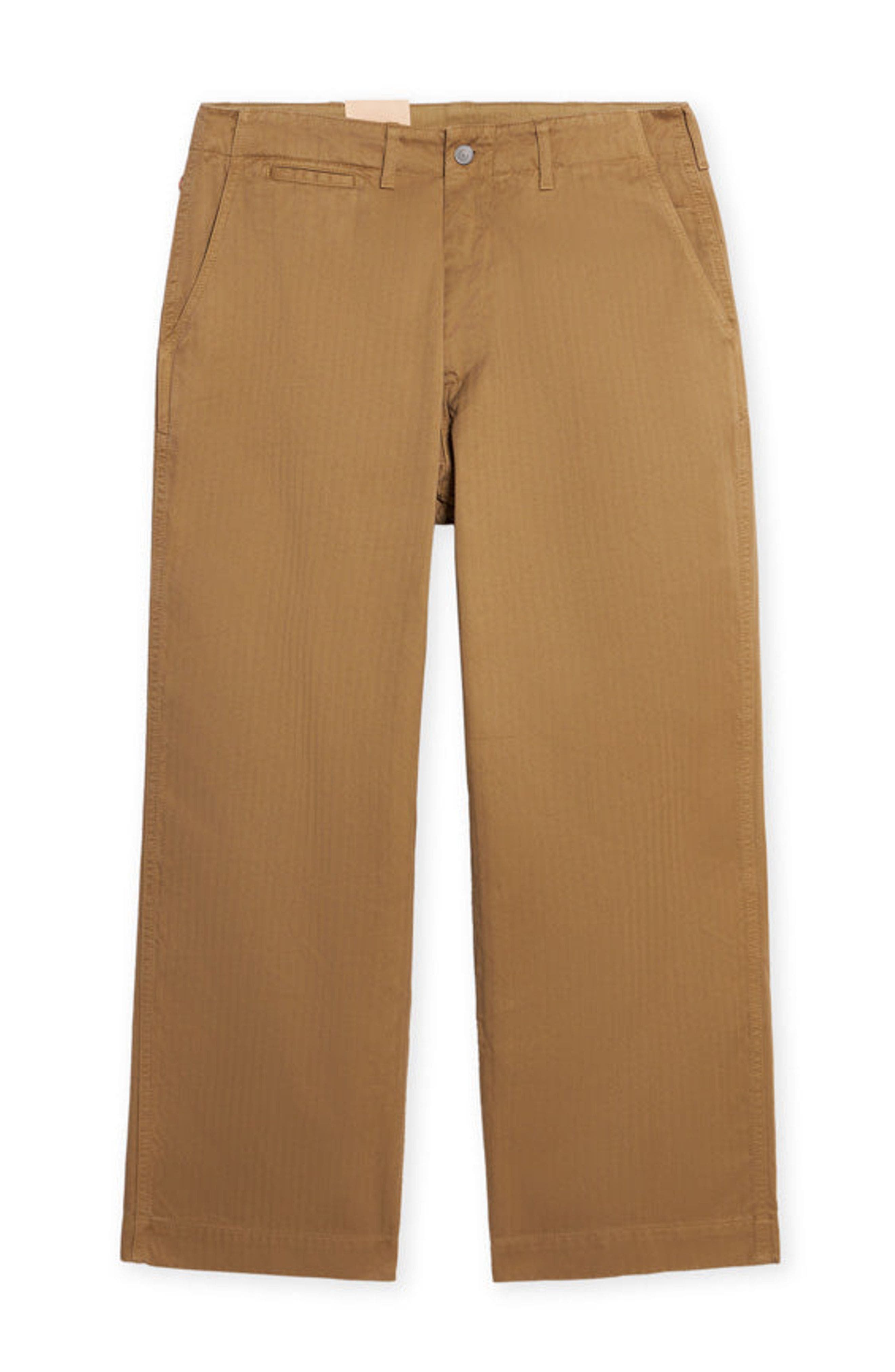 Herringbone Wide Leg Chino Pants