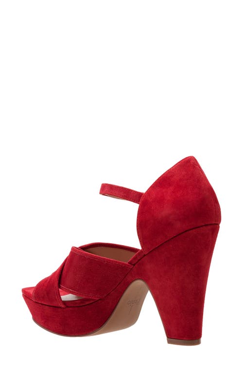 Linea Paolo Imogene Platform Sandal In Red