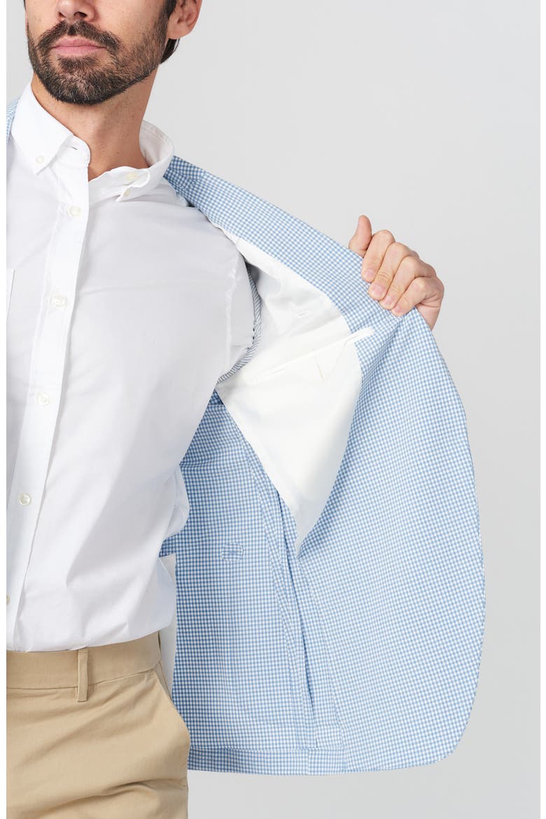 Blue Check Seersucker Sport Coat, Alternate, color, BLUE