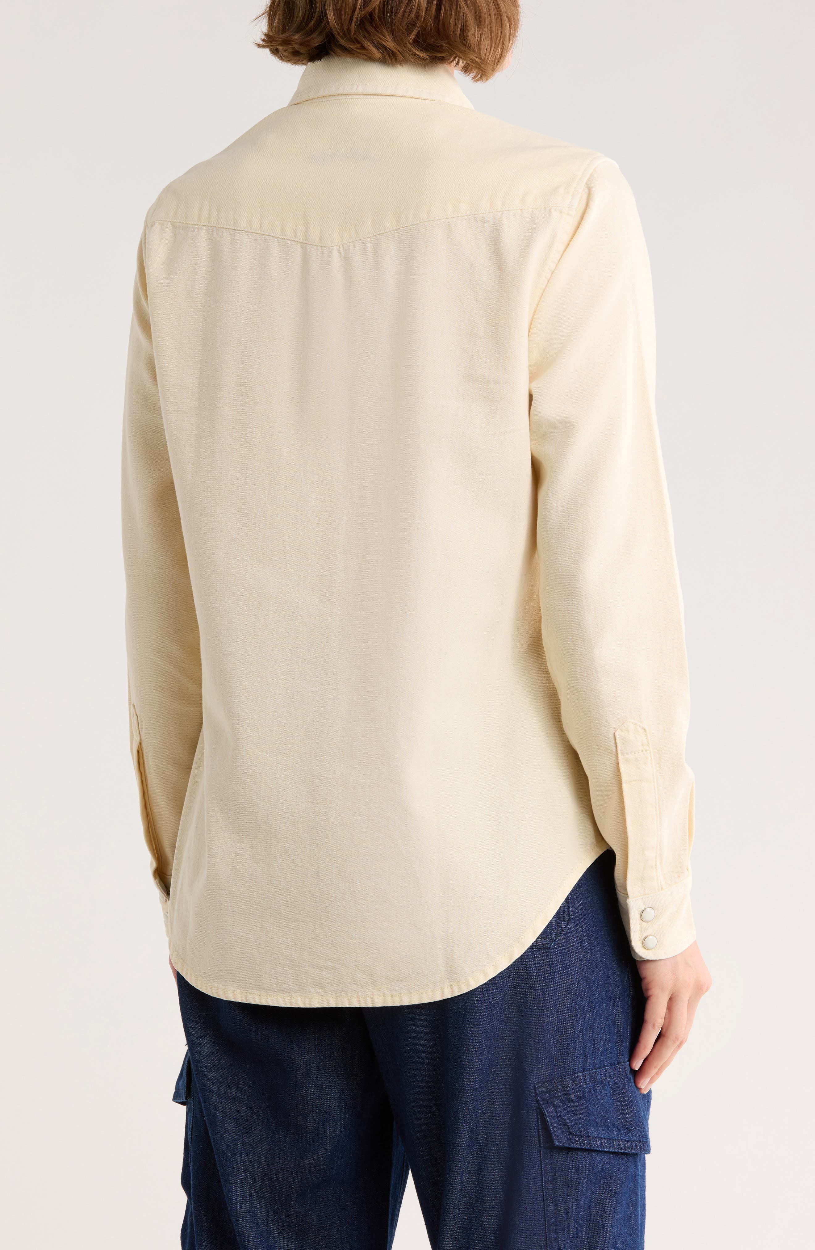 Denim Western Button-Up Shirt - image 2