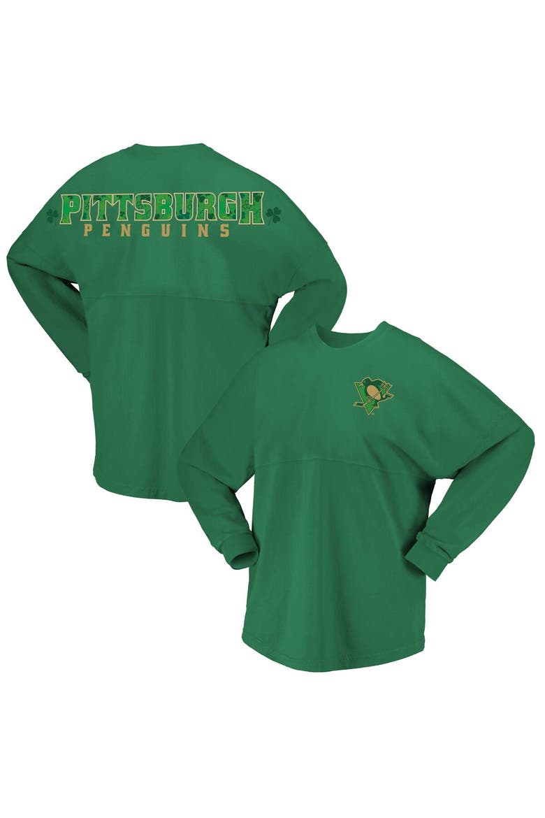 Women's Fanatics Branded Kelly Green Pittsburgh Penguins St. Patrick's Day Spirit Jersey T-Shirt, Alternate, color, Kelly Green
