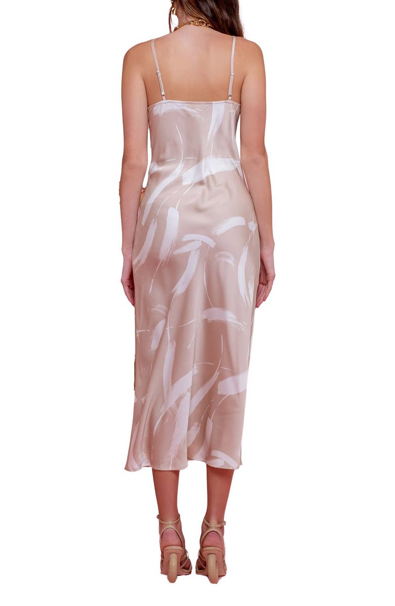 Blu Pepper Brushstroke Satin Midi Dress, Alternate, color, 