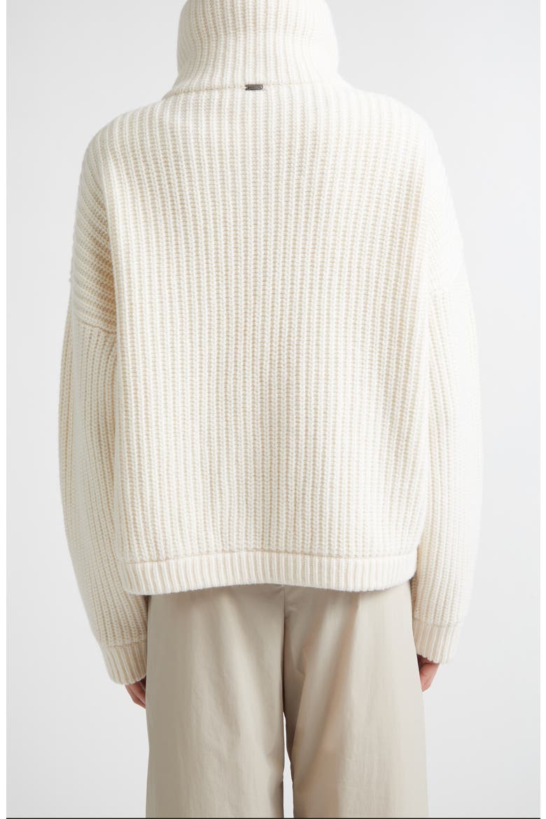 Rib Wool Sweater Knit Bomber Jacket, Alternate, color, 1010 BIANCO