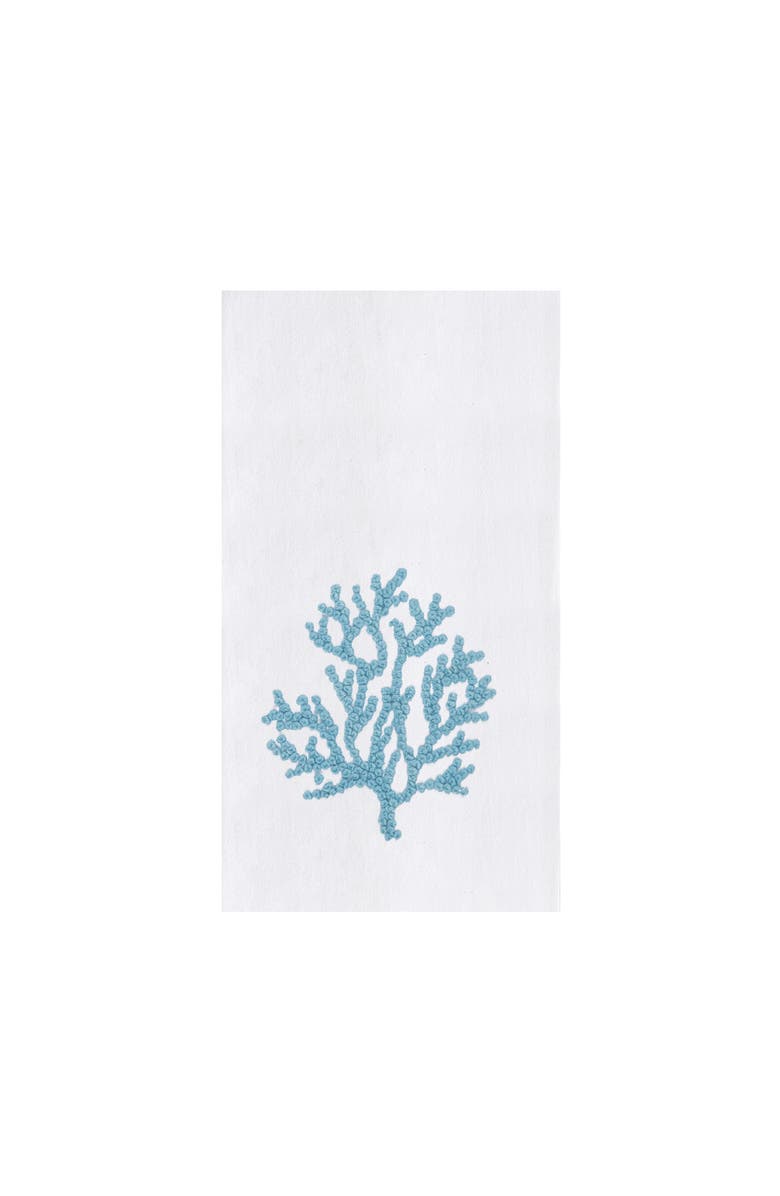 C&F Home Blue Coral 100% Cotton Flour Sack Dishtowel, Main, color, Blue
