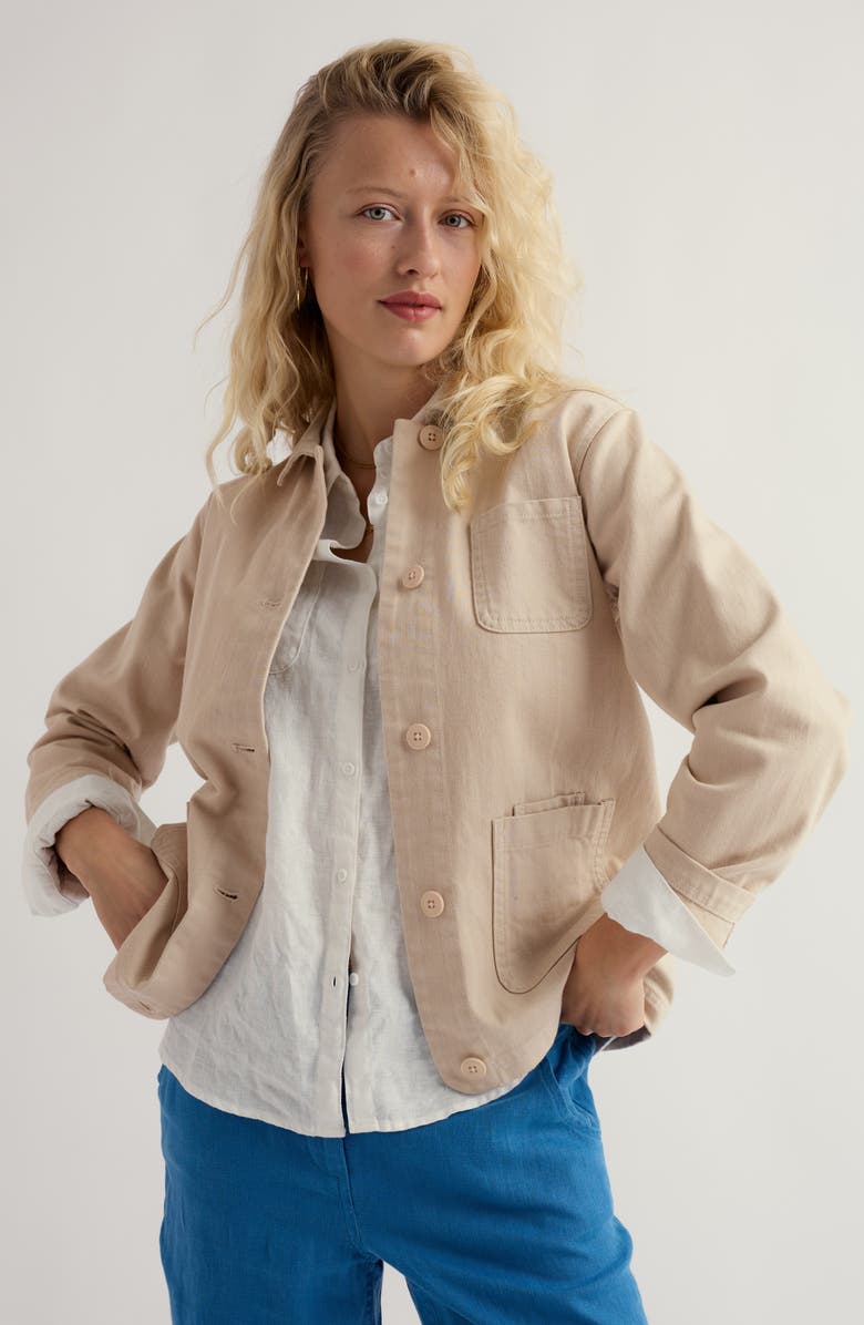 Seasalt Cornwall Reading Rocks Denim Jacket, Alternate, color, Limestone