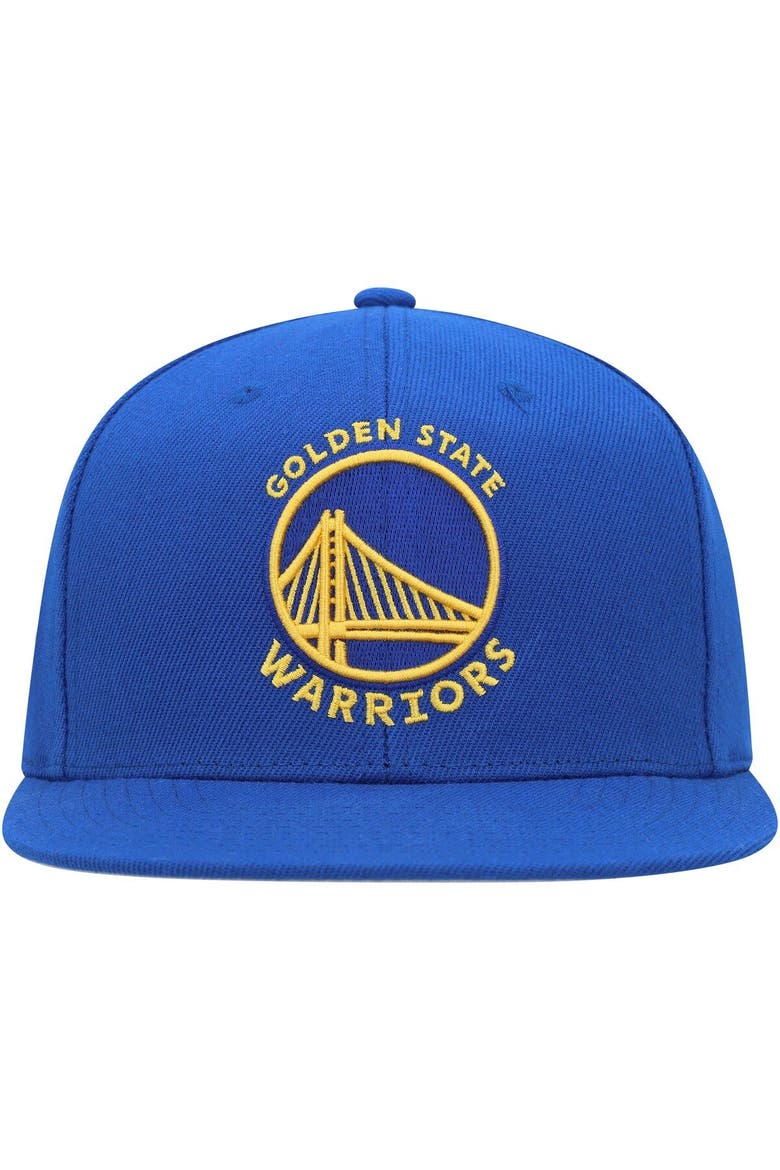 Men's Mitchell & Ness Royal Golden State Warriors Side Core 2.0 Snapback Hat, Alternate, color, Royal