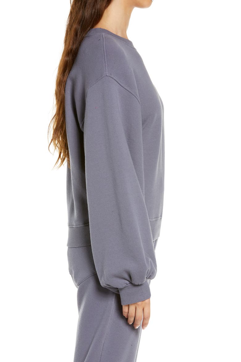 Brook Balloon Sleeve Crewneck Pullover, Alternate, color, CYCLONE