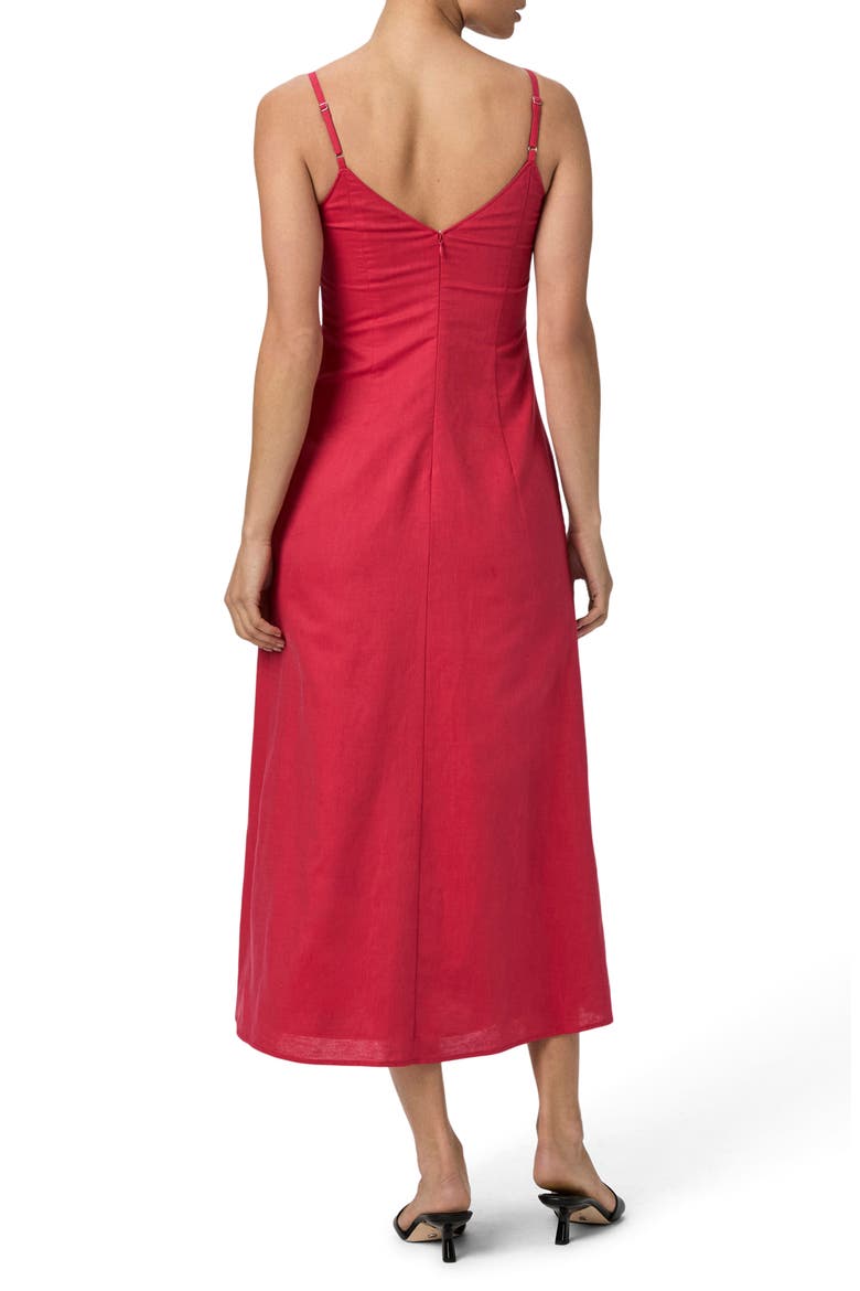 Modena Linen & Cotton Midi Sundress, Alternate, color, PETUNIA