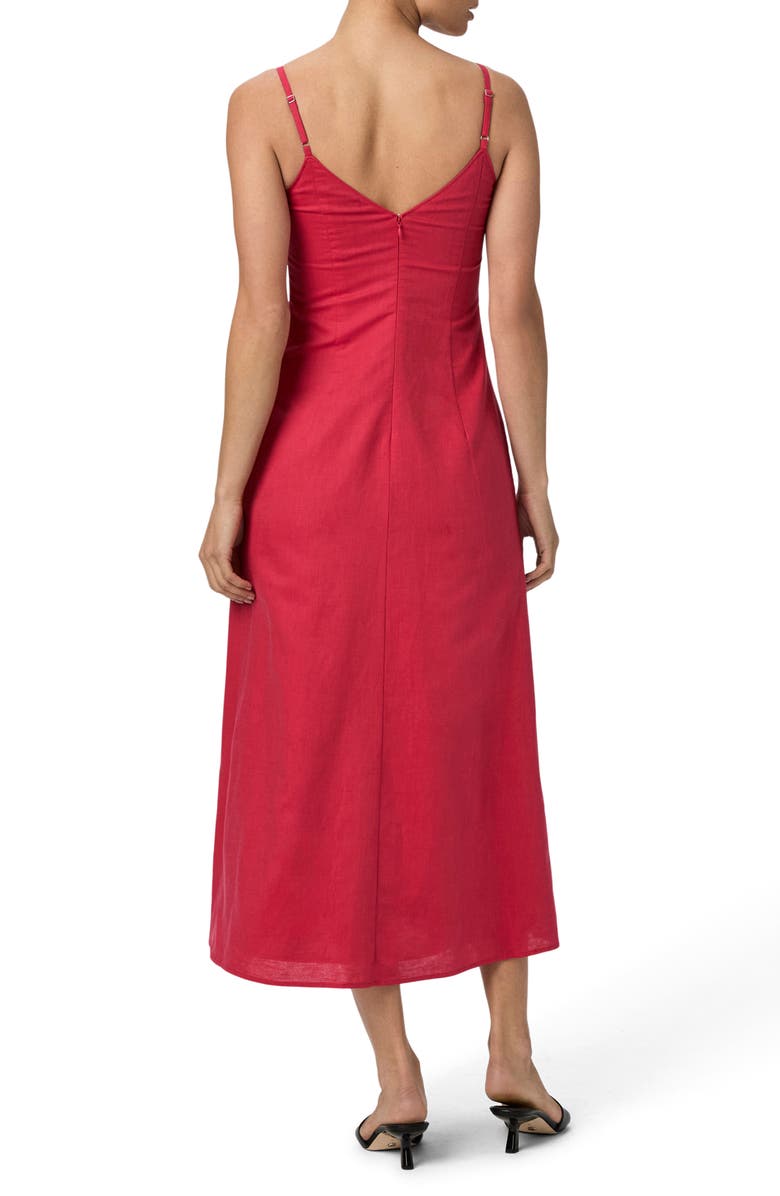 PAIGE Modena Linen & Cotton Midi Sundress, Alternate, color, Petunia