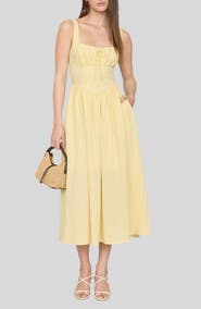 Blu Pepper Bow Fit & Flare Midi Sundress