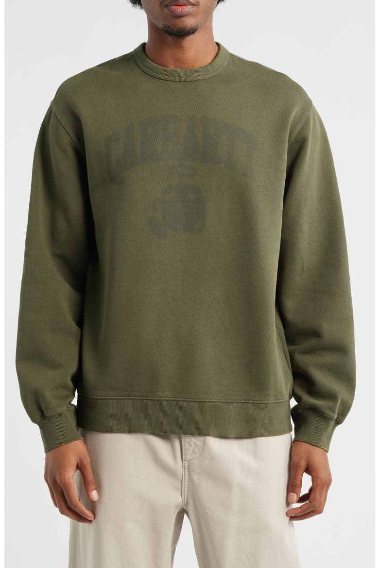 Faded Ponds Corps Graphic Sweatshirt, Main, color, CYPRESS (HEAVY STONE WASH)