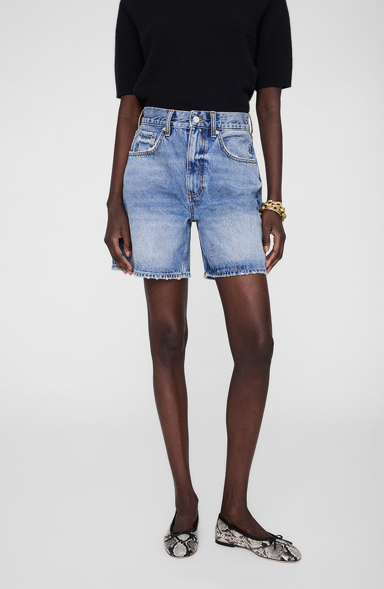 ANINE BING Heath Short, Alternate, color, Caspian Blue