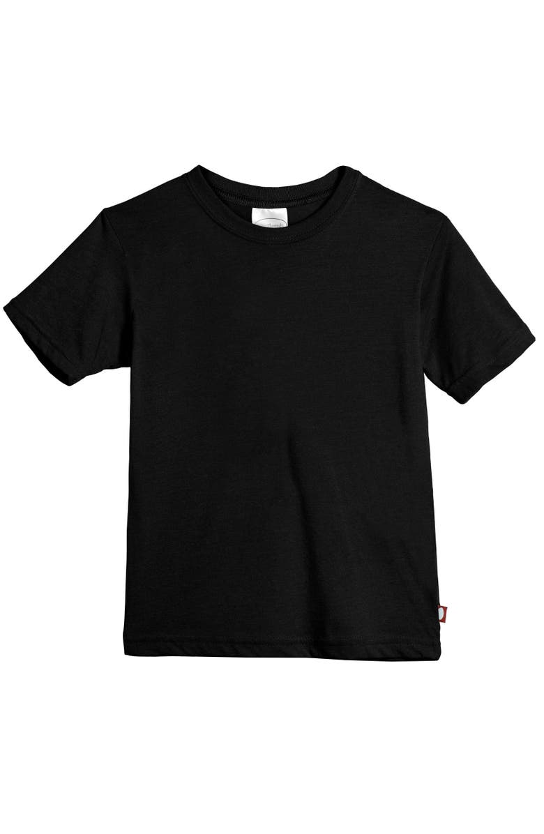 CITY THREADS Boys Organic Cotton Soft Jersey Short Sleeve Crew Tee, Main, color, Black