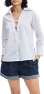 Reistor Crisp Details Button-down Shirt in White