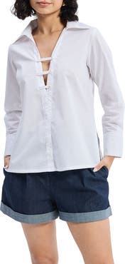Reistor Crisp Details Button-down Shirt in White