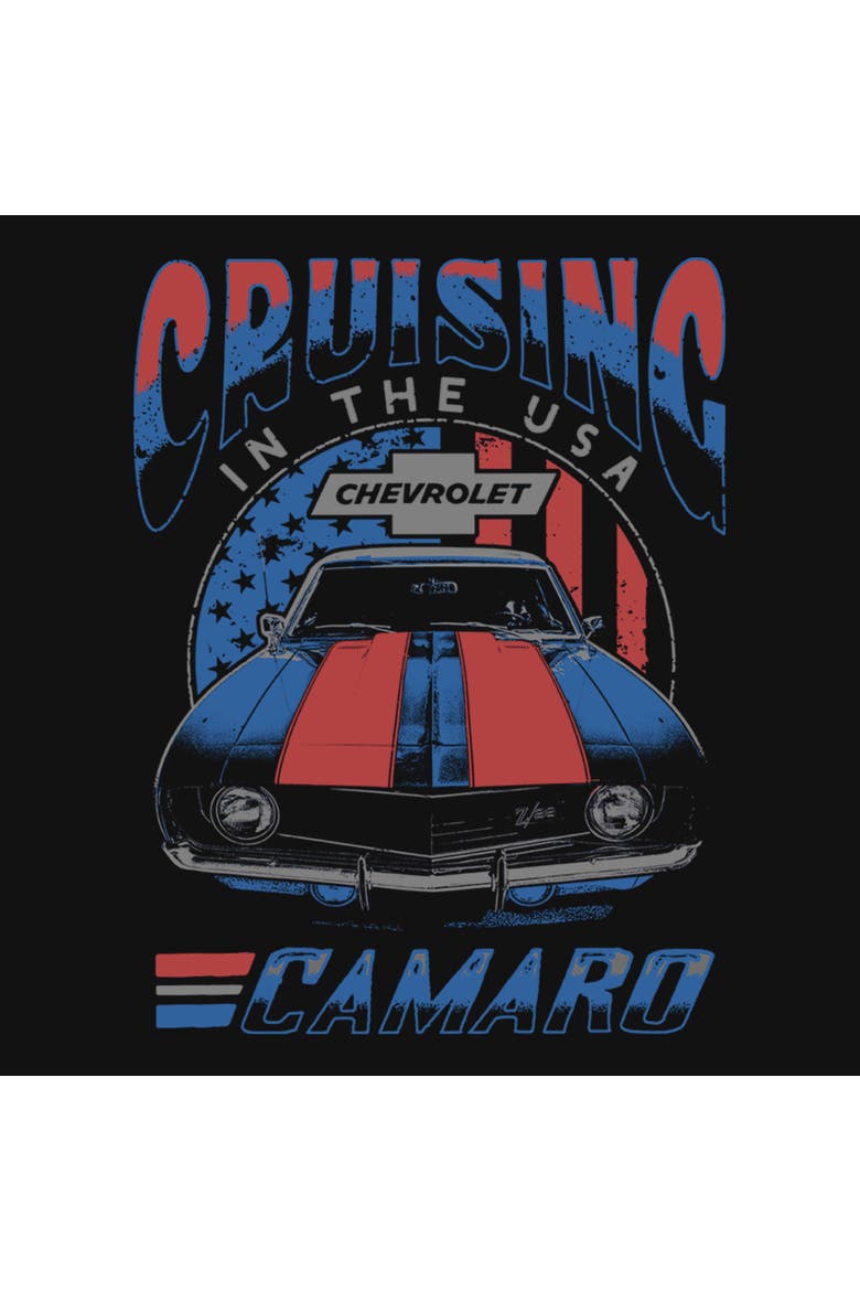 Girl's General Motors Camaro Cruising in the USA  Graphic T-Shirt, Alternate, color, Black