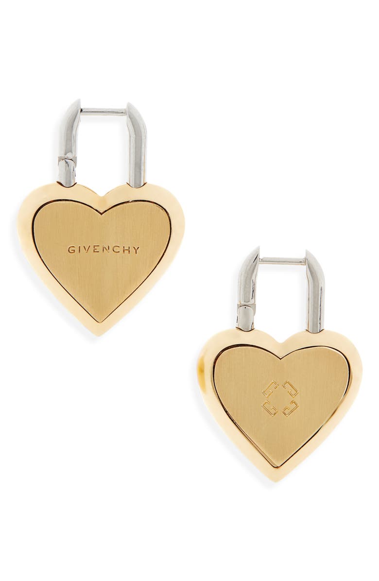 Givenchy Heart Lock Drop Earrings, Main, color,