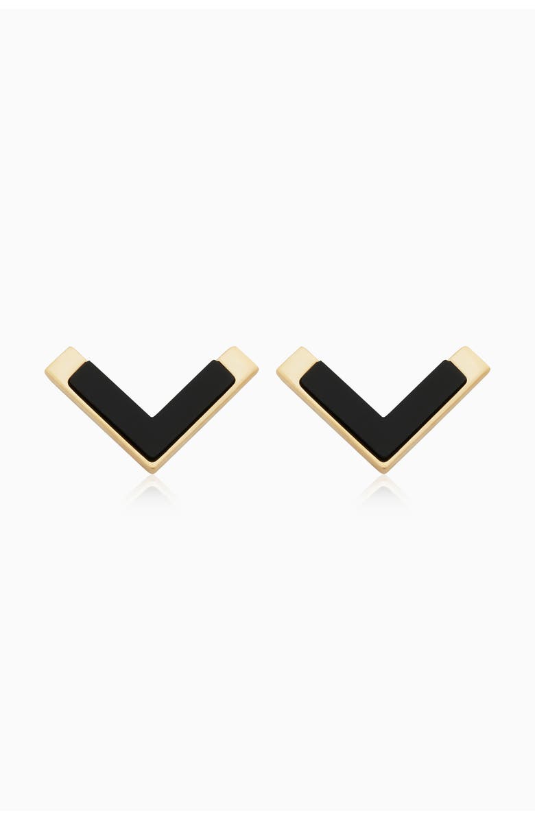 Oradina 14K Yellow Gold Mondrian Studs, Main, color, Yellow Gold