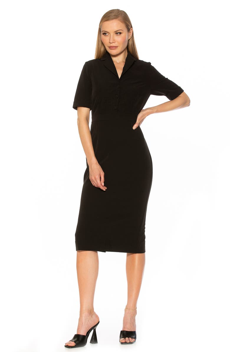 Alexia Admor Kinsley Collared Sheath Dress, Alternate, color,