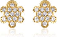 Mindi Mond Turtle Back Diamond Pavé Stud Earrings