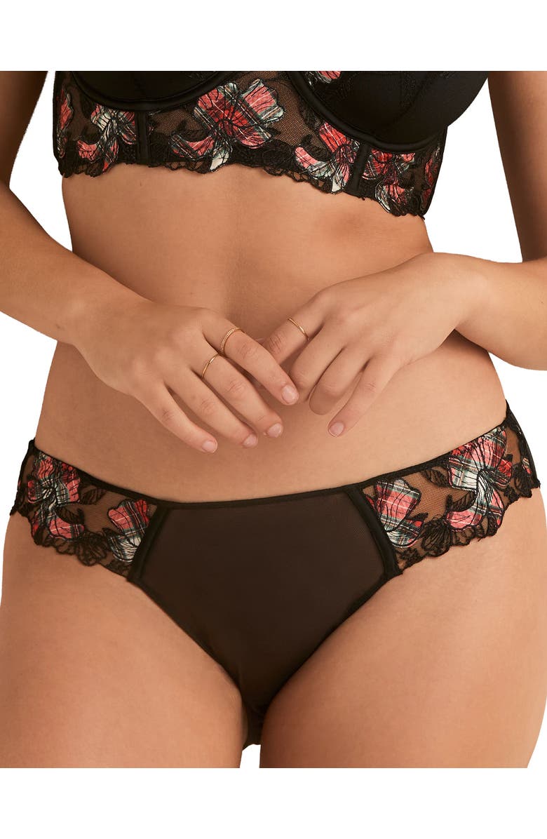 Adore Me Carole Bikini Panties, Main, color, Plaid Black