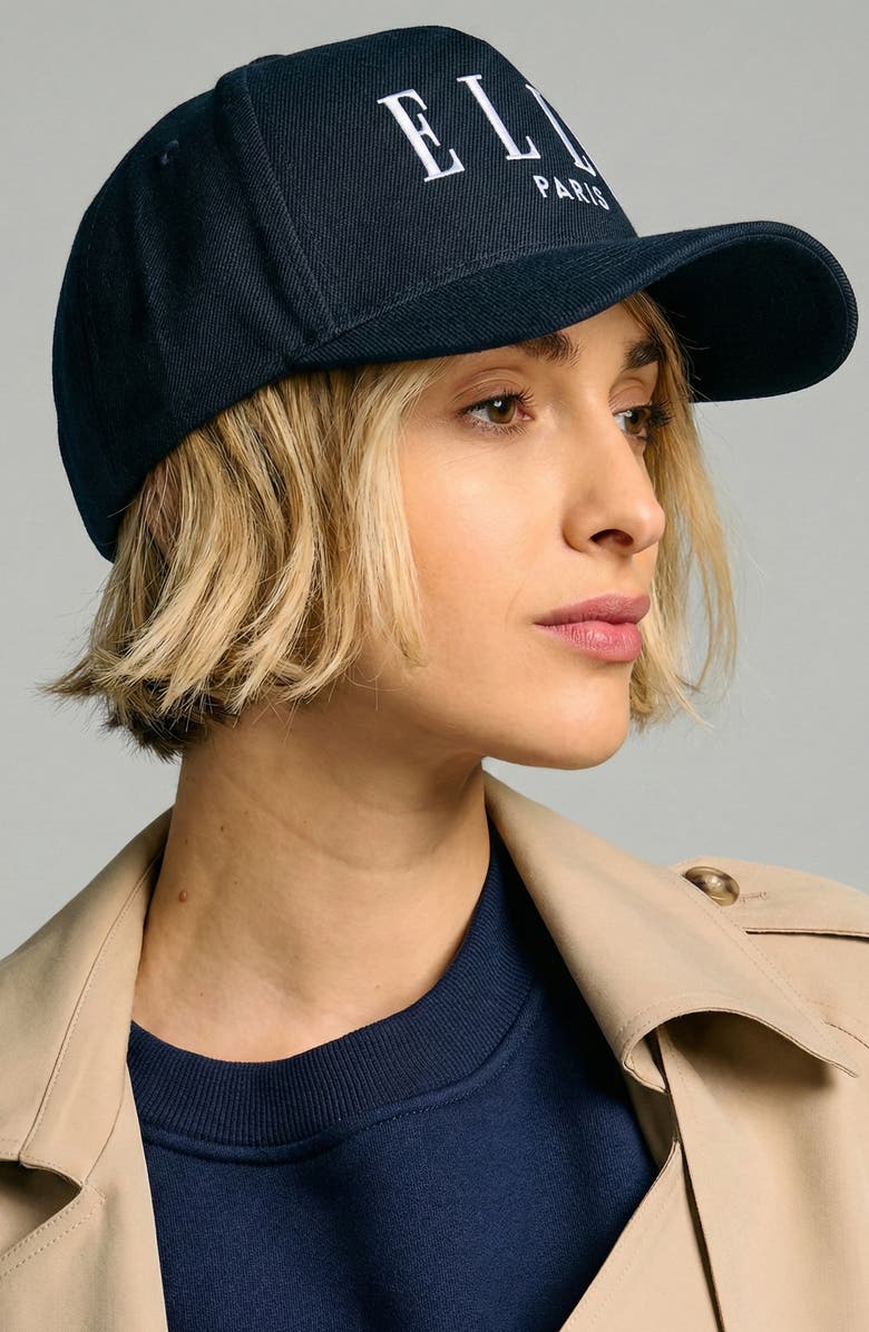 ELLE Collection ELLE logo Baseball Cap, Alternate, color, Navy/White