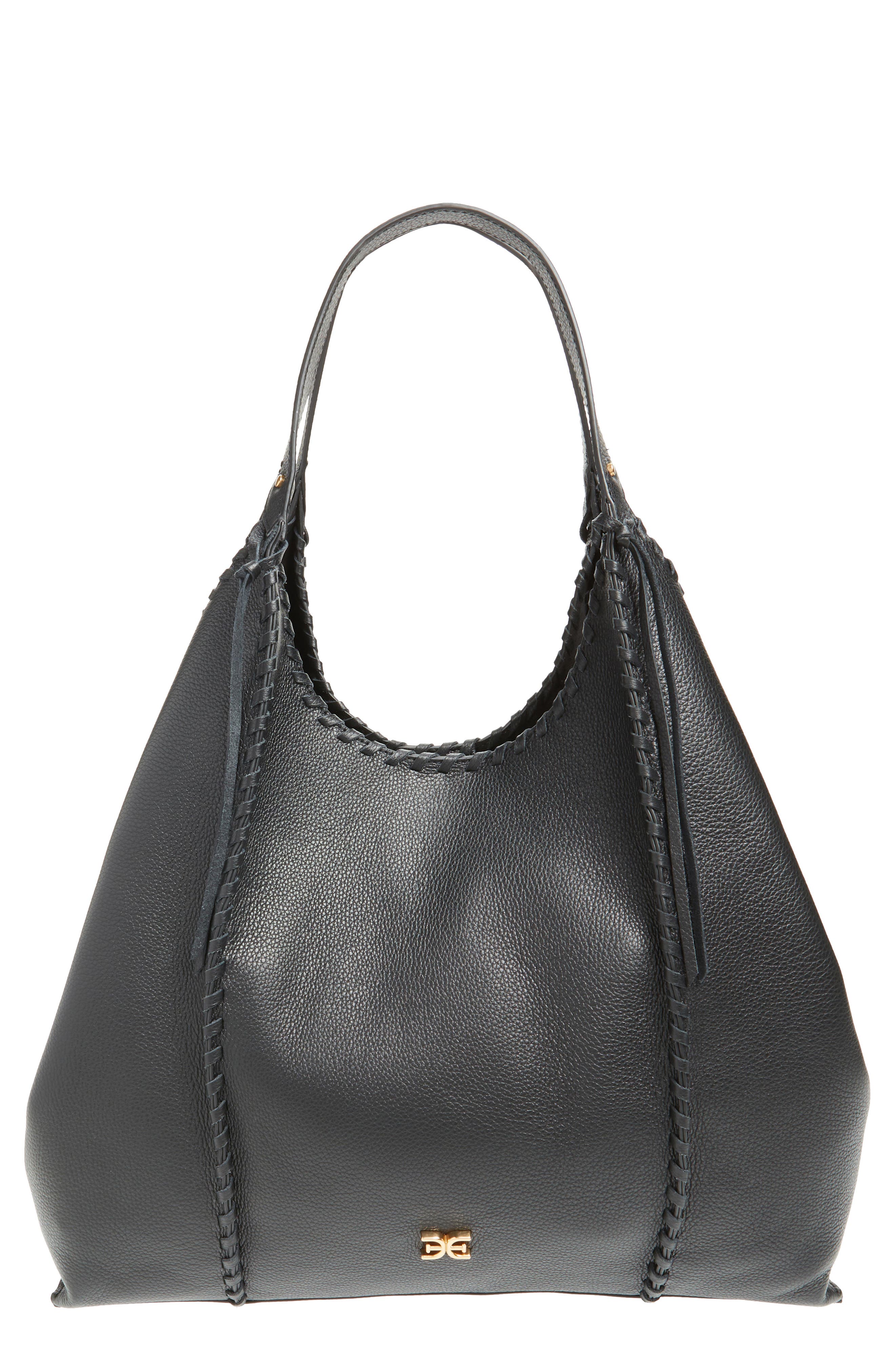 Sam Edelman Sylvia Whipstitch Expandable Leather Tote, Main, color, 