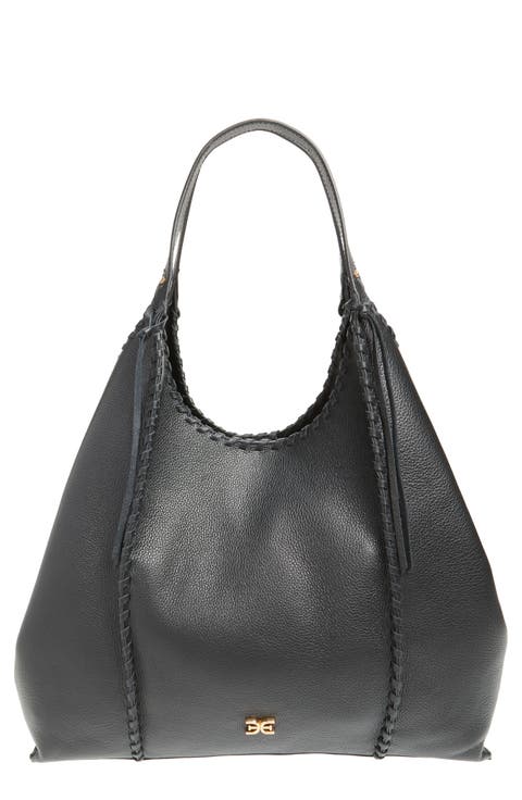 Sylvia Whipstitch Expandable Leather Tote