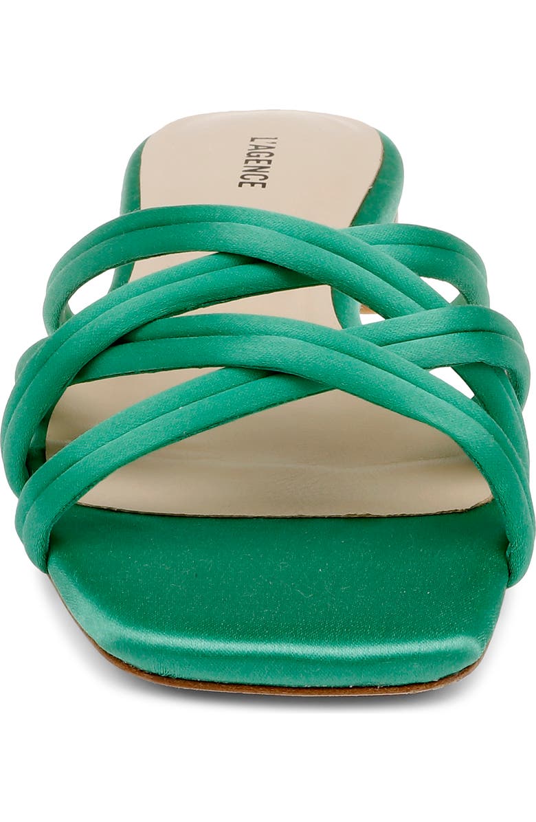 L'AGENCE Abelle Slide Sandal, Alternate, color, Amazon Green
