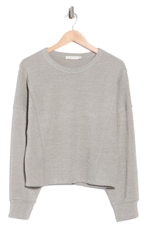 Textured Knit Long Sleeve Shirt