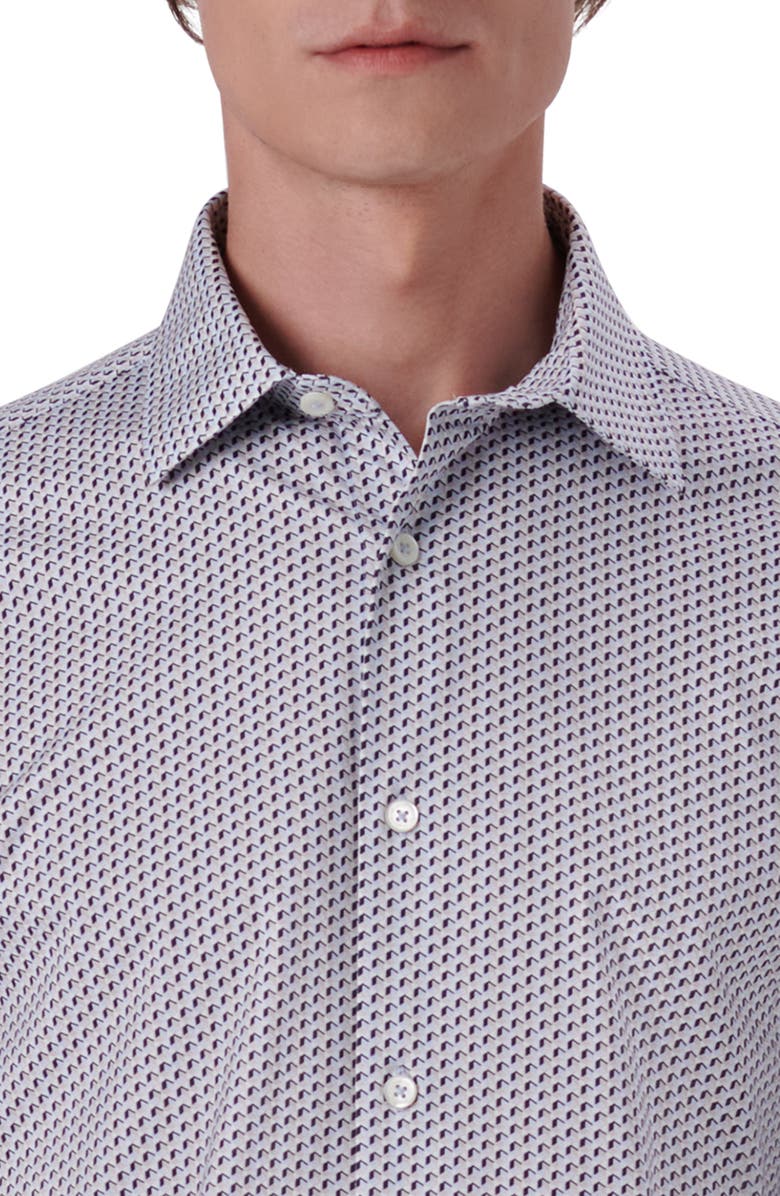 Bugatchi OoohCotton<sup>®</sup> Geometric Print Button-Up Shirt, Alternate, color, 
