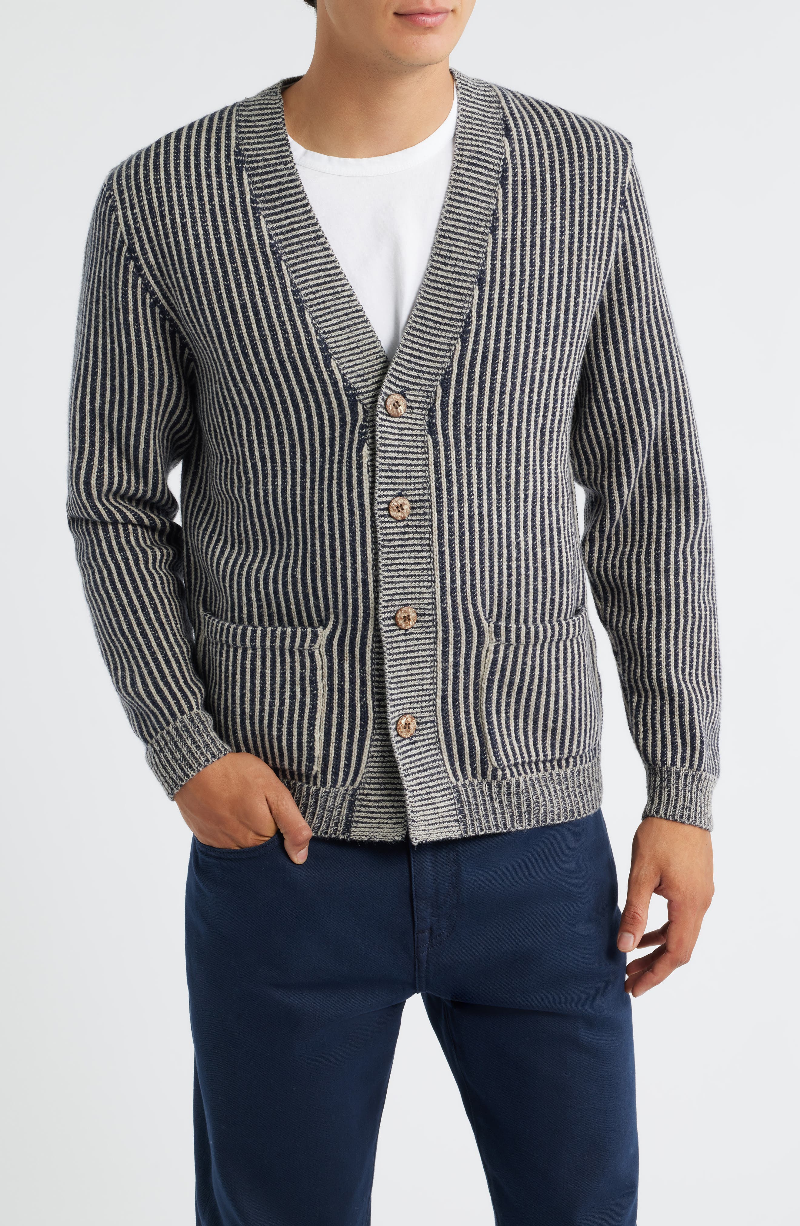 Vale Merino Wool V-Neck Cardigan - image 3