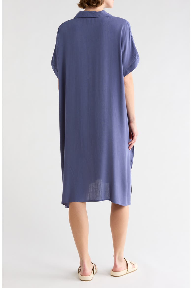 Everyday Button-Down Beach Cover-Up Tunic, Alternate, color, BLUE INDIGO