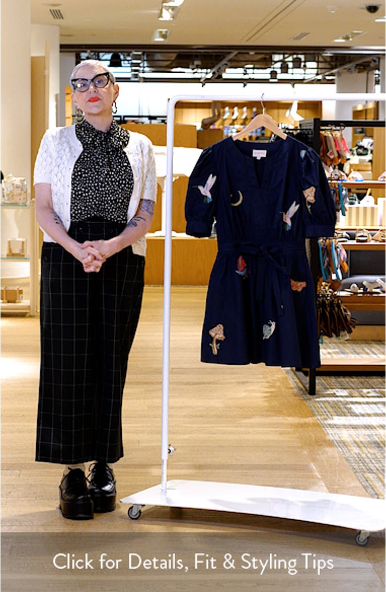 Barona Nature Embroidered Fit & Flare Dress, sales video thumbnail