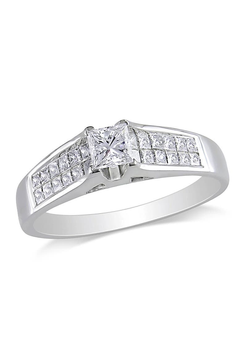 Diamond Solitaire Engagement Ring 18k, Main, color, 18k White Gold